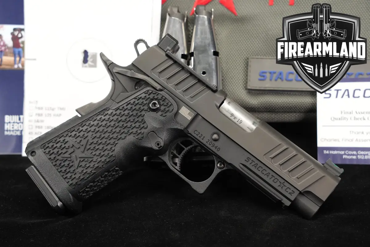 Staccato C2 DPO 9mm Optics-Ready 3.9" STI 1911 2011 +3 MAGS & ORIG CASE