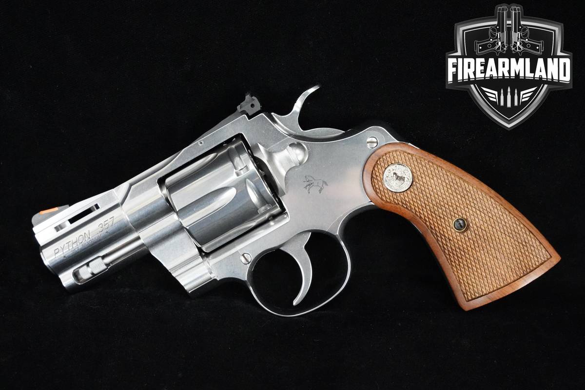 SNUB-NOSE Colt Python 357-Magnum 2.5" Stainless Colt-Python +ORIG CASE
