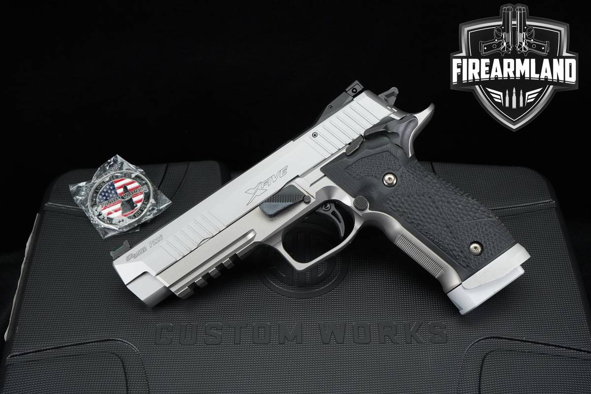 Sig Sauer P226 XFIVE STAS Custom Works 9mm 5" Stainless +3 MAGS & ORIG CASE