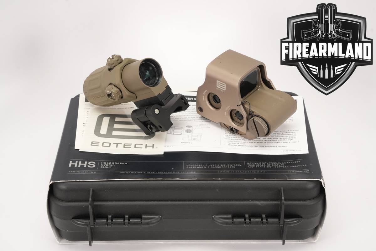 EOTECH HHS VIII TAN EXPS3-0 + G33 3X MAGNIFIER Holographic 1-Dot Speed Ring