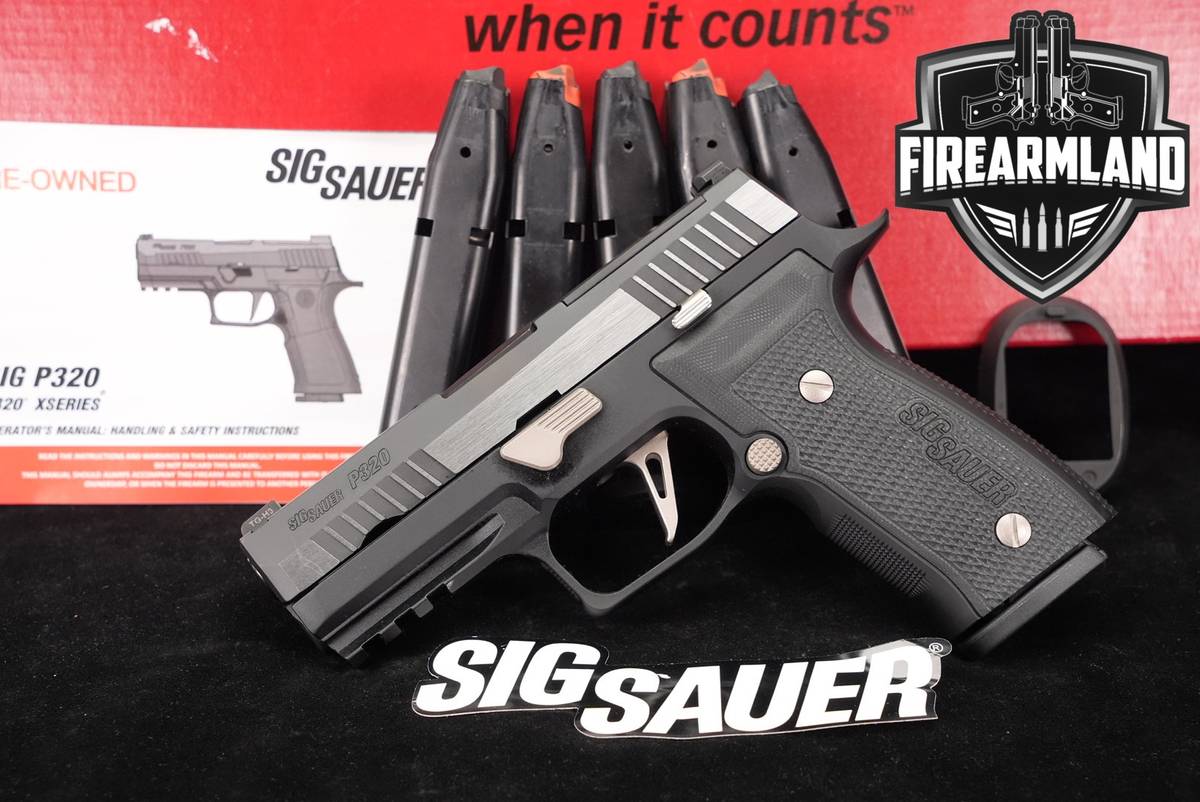 LIMITED Sig Sauer P320 AXG Equinox, Custom Works 9mm P 320 +6 MAGS, CASE