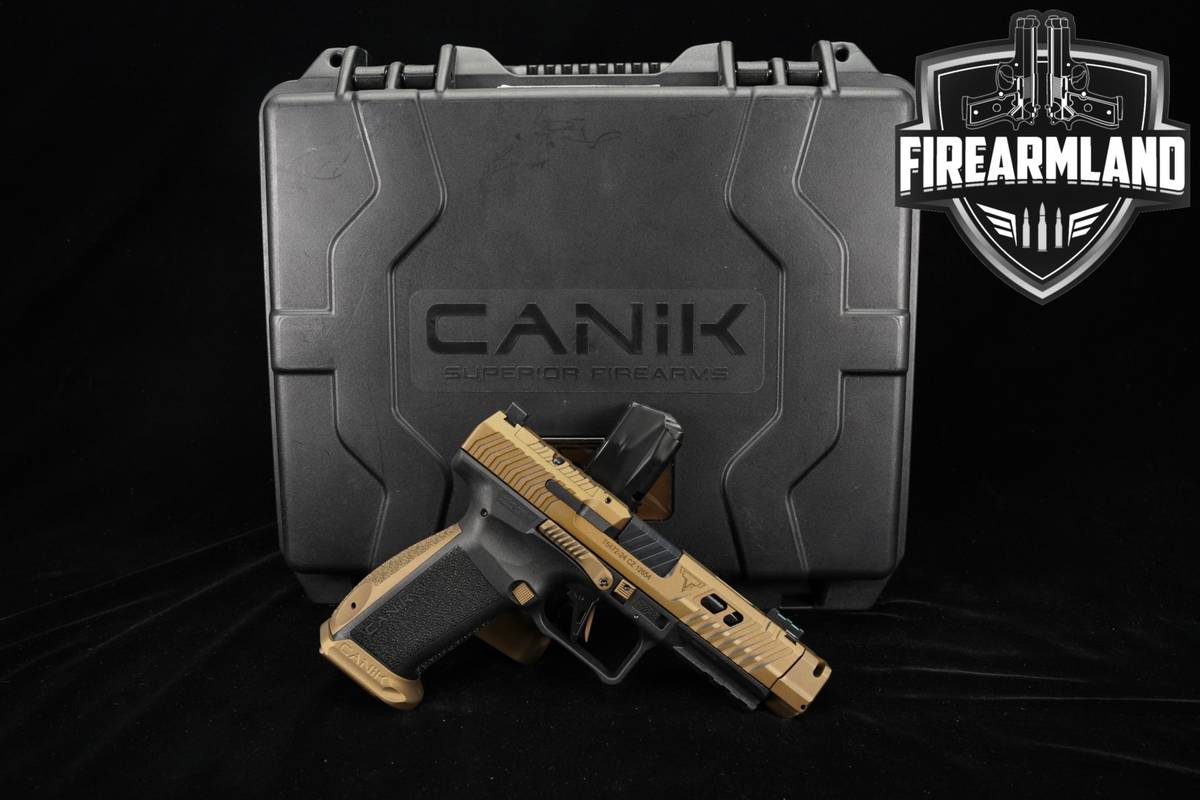 Canik TTI Combat 9mm 4.74 Two-Tone Bronze +2 MAGS, ORIG CASE & HOLSTER