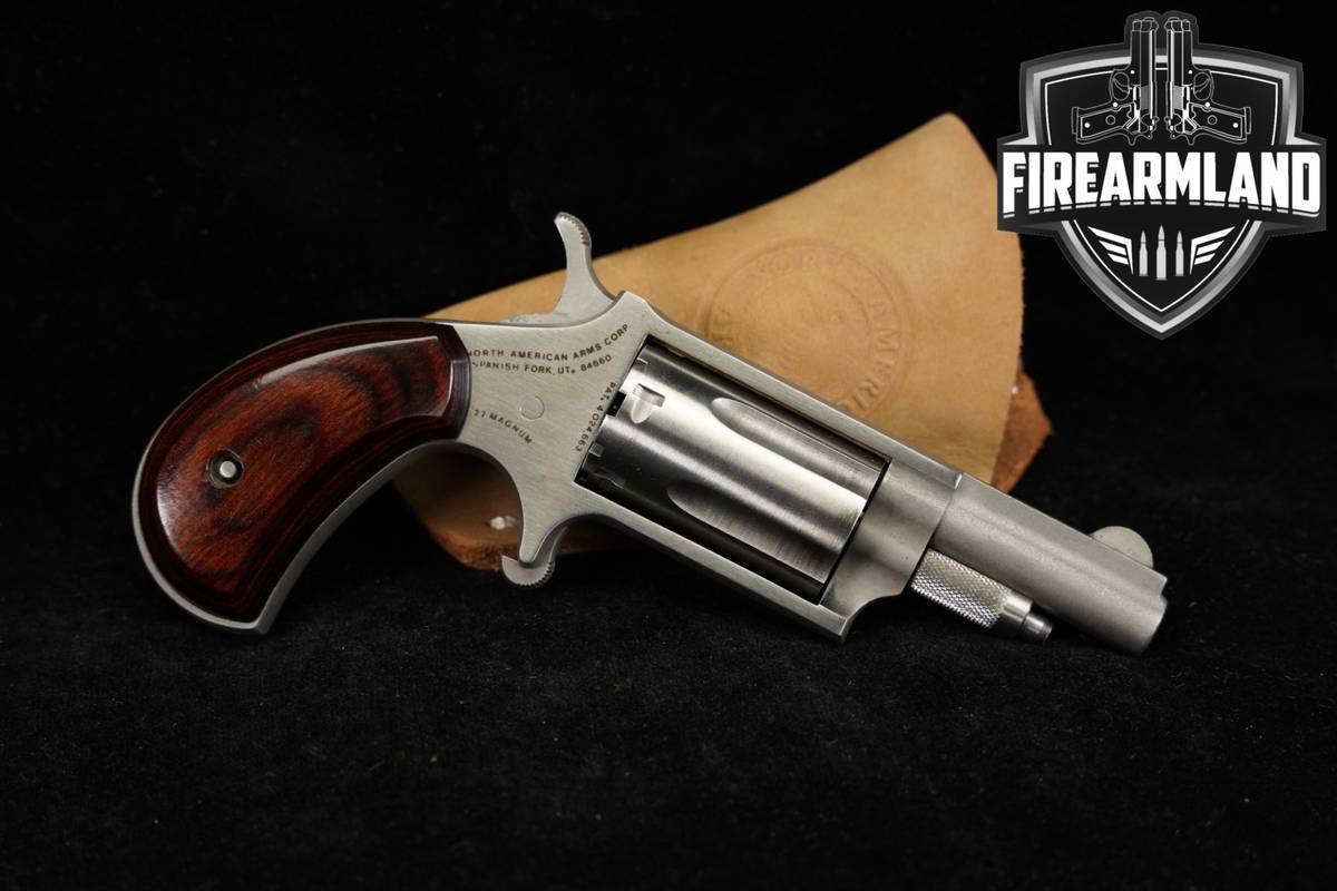 North American Arms NAA-22M 22 WMR 1.625" Stainless +ORIG BOX & HOLSTER