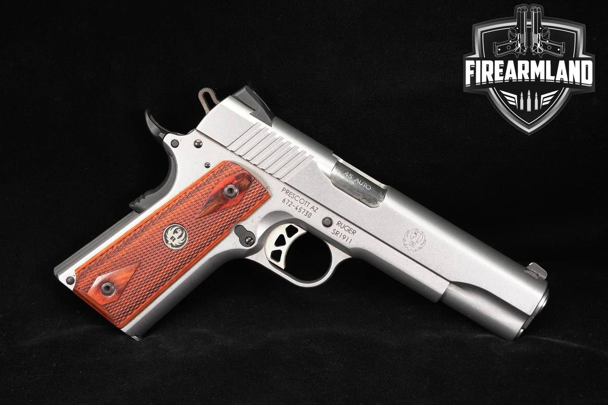 2016 Ruger SR1911 Standard 45 ACP 1911 5 Stainless +2 MAGS