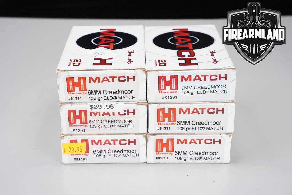 6mm Creedmoor Ammo 6mm-Creedmoor Ammunition 120 ROUNDS