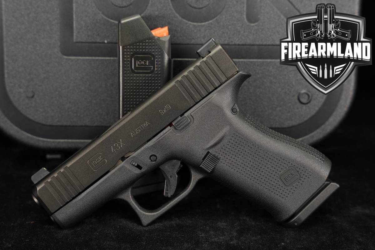 Glock 43X G43X 9mm 3.41" 43-X +2 MAGS & ORIG CASE