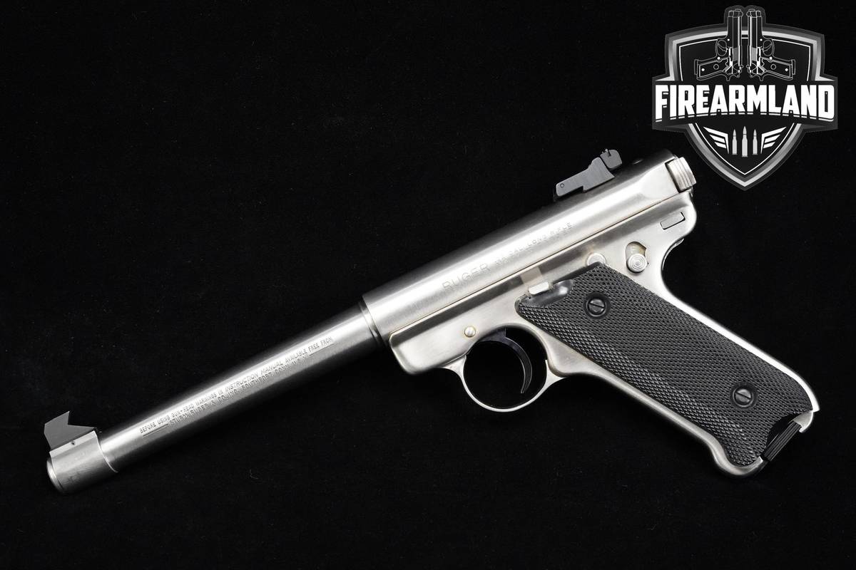 Ruger Mark II Target 22LR 6.8" Stainless Steel Ruger +7 MAGS & HOLSTER