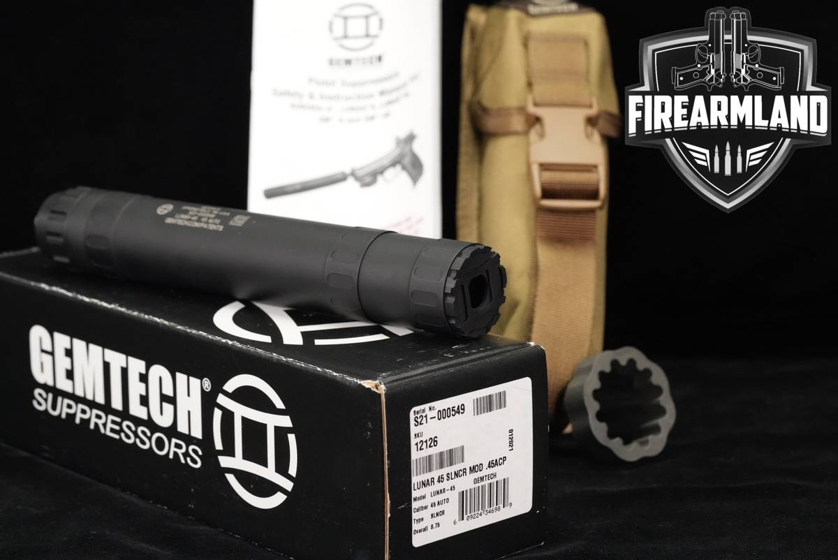 Gemtech Lunar-45 ACP Suppressor Lunar45 Silencer
