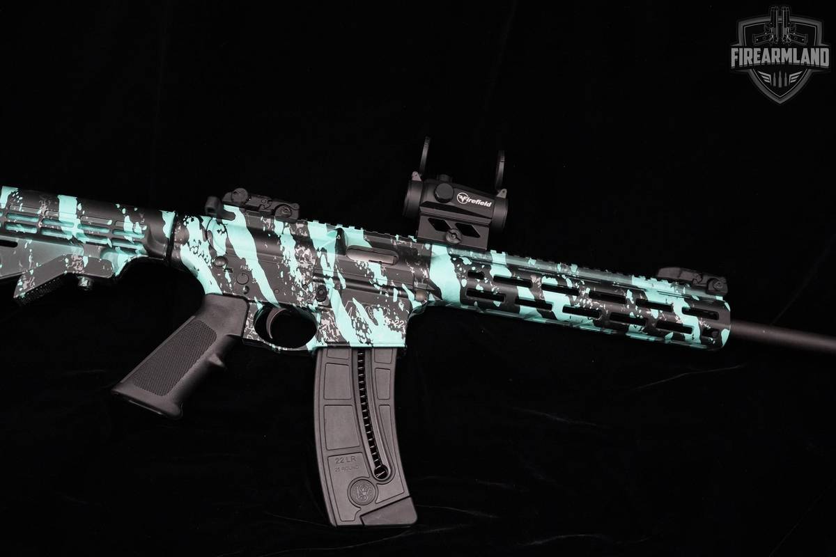 Smith & Wesson (S&W) M&P 15-22 Sport Robin's Egg Blue Platinum Finish 22LR