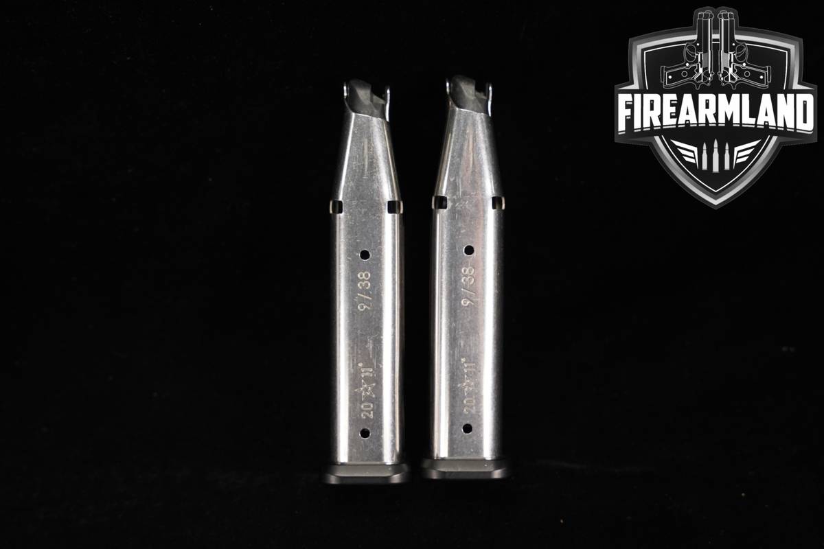 TWO (2) Staccato (STI) 2011 10 Round Magazines 9mm Luger Mags