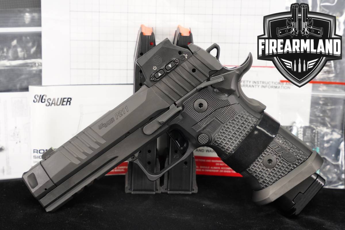 Sig Sauer P211 GTO 9mm 1911 2011 P 211 +3 MAGS, ORIG CASE, ROMEO-X OPTICS