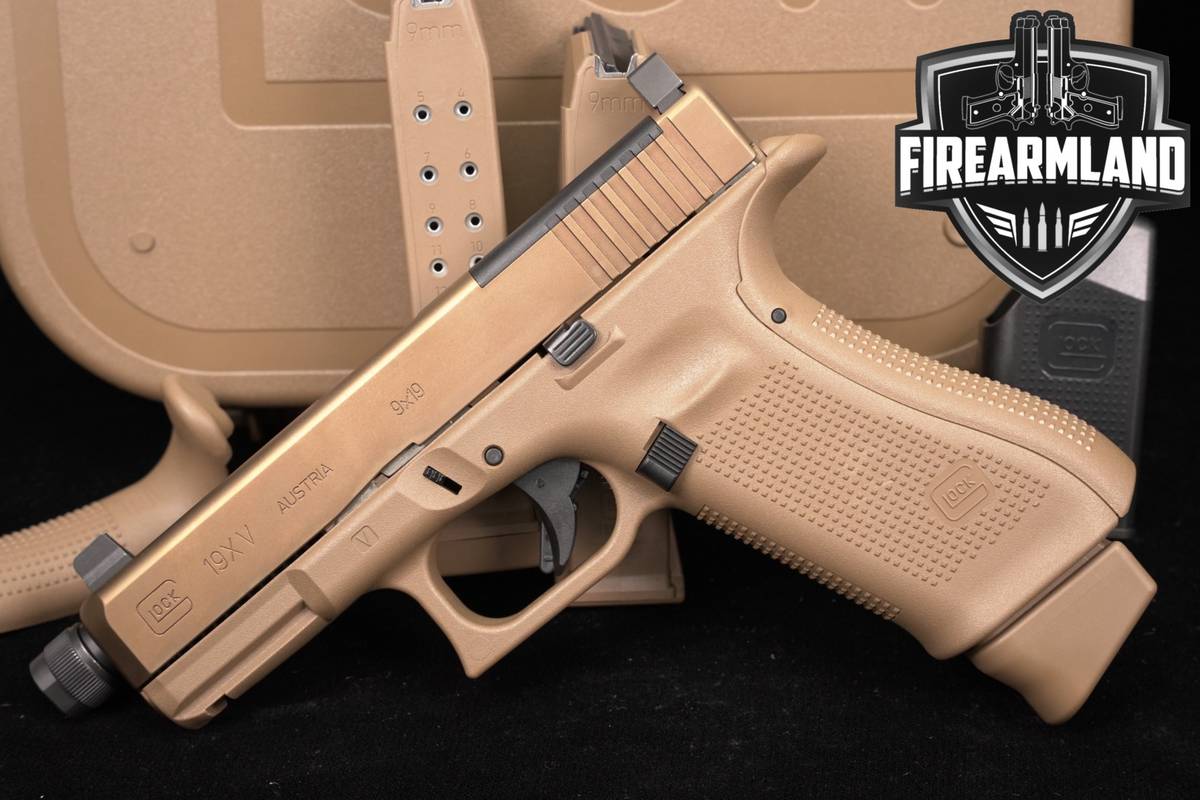 Glock 19X V MOS 19XV G19XV 9mm Coyote Tan THREADED +3 MAGS & ORIG CASE