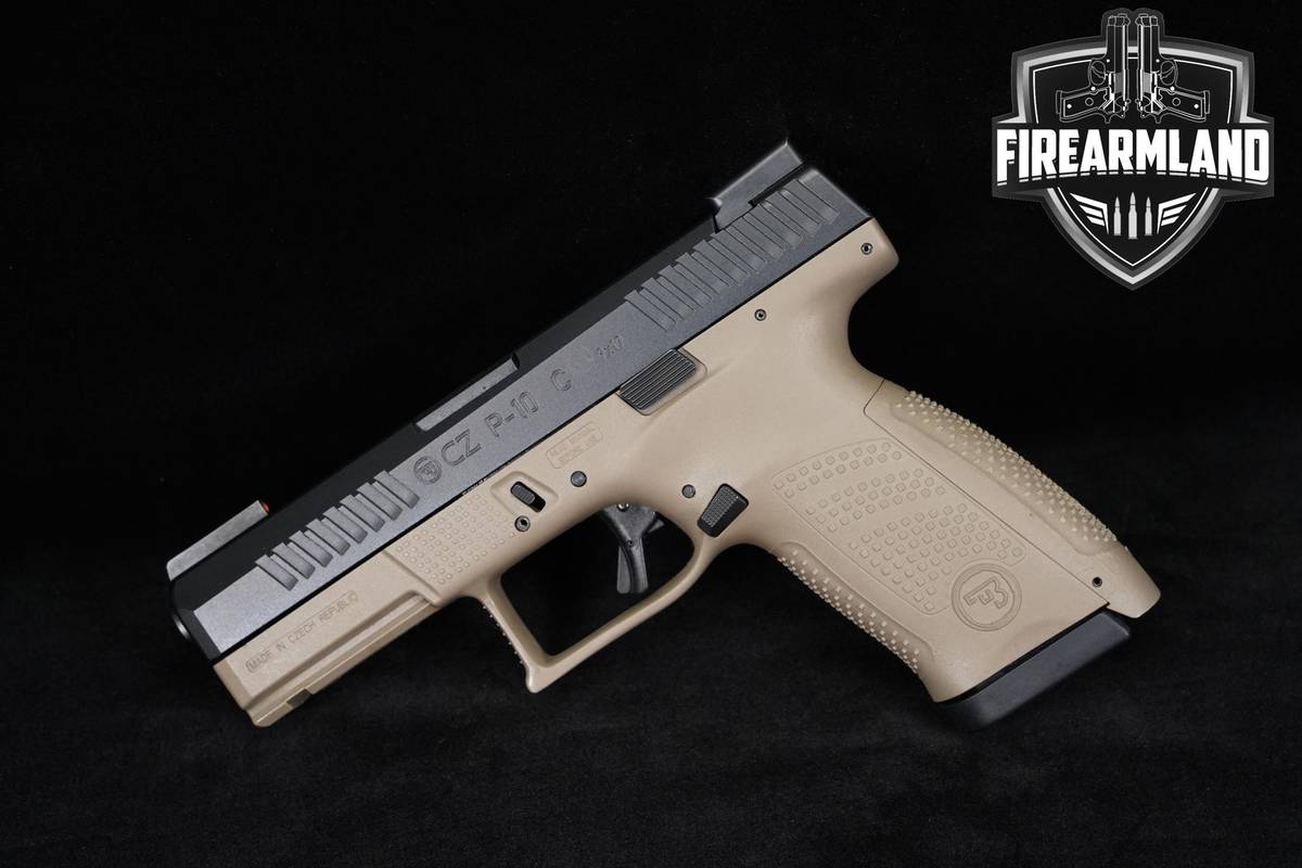 CZ P-10 C 9mm 4.02" Two-Tone FDE 10C Compact +2 MAGS & ORIG CASE