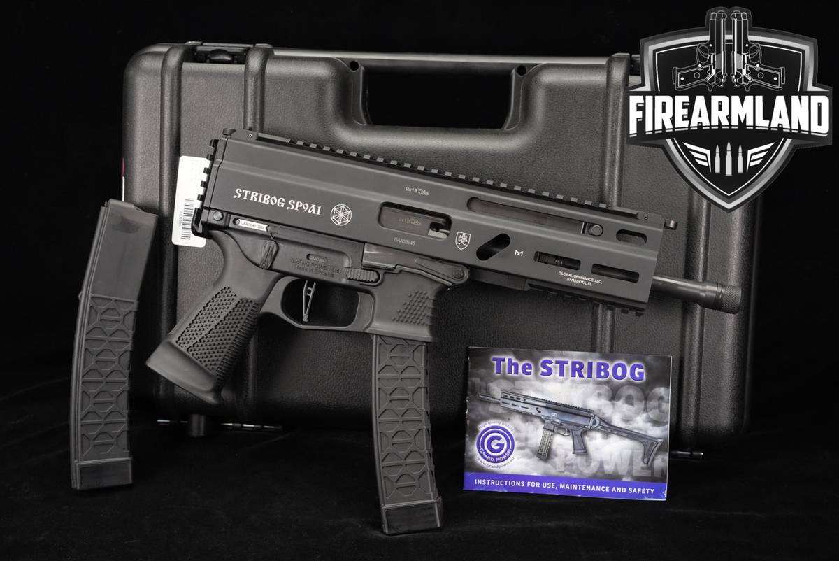 Grand Power Stribog SP9A1 9mm 8" SP9-A1 THREADED +2 MAGS & ORIG BOX