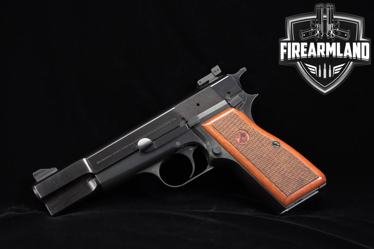 VINTAGE 1986 FN Browning Hi-Power Adjustable-Sight 9mm High 4.65" Blued