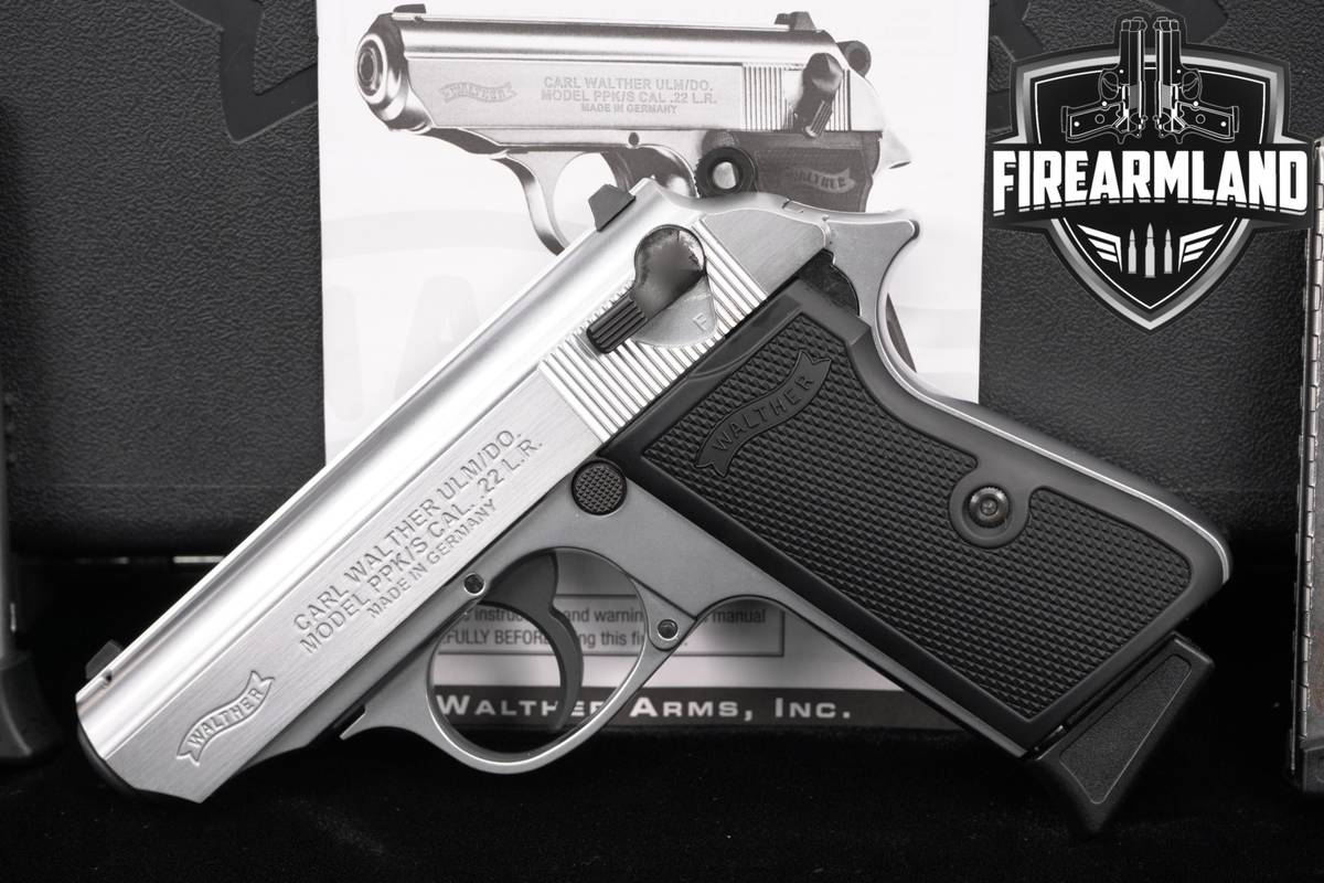 Walther PPK/S 22 22LR 3.3" Nickel THREADED +3 MAGS & ORIG CASE