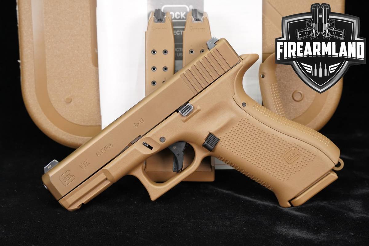 Glock 19X G19X GNS 9mm 4.02 Coyote G19 X +3 MAGS & ORIG CASE