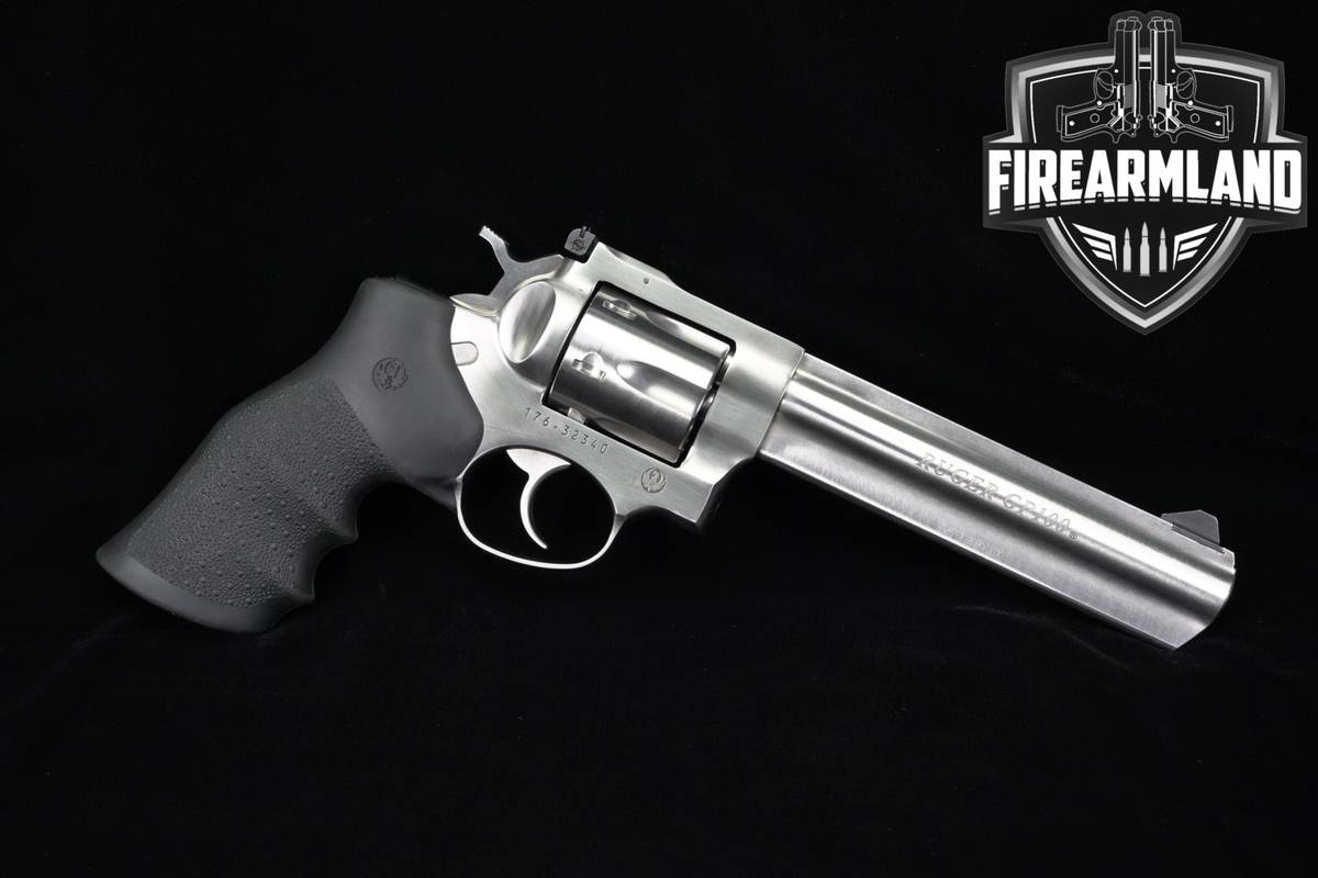 Ruger GP100 357 Magnum 6" Satin Stainless GP-100 Full-Lug +ORIG CASE
