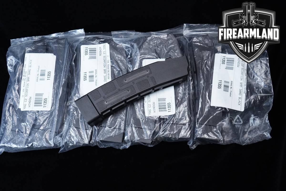 EIGHT NEW CZ Scorpion 9mm 30-Round Windowed Magazines CZ Magazines