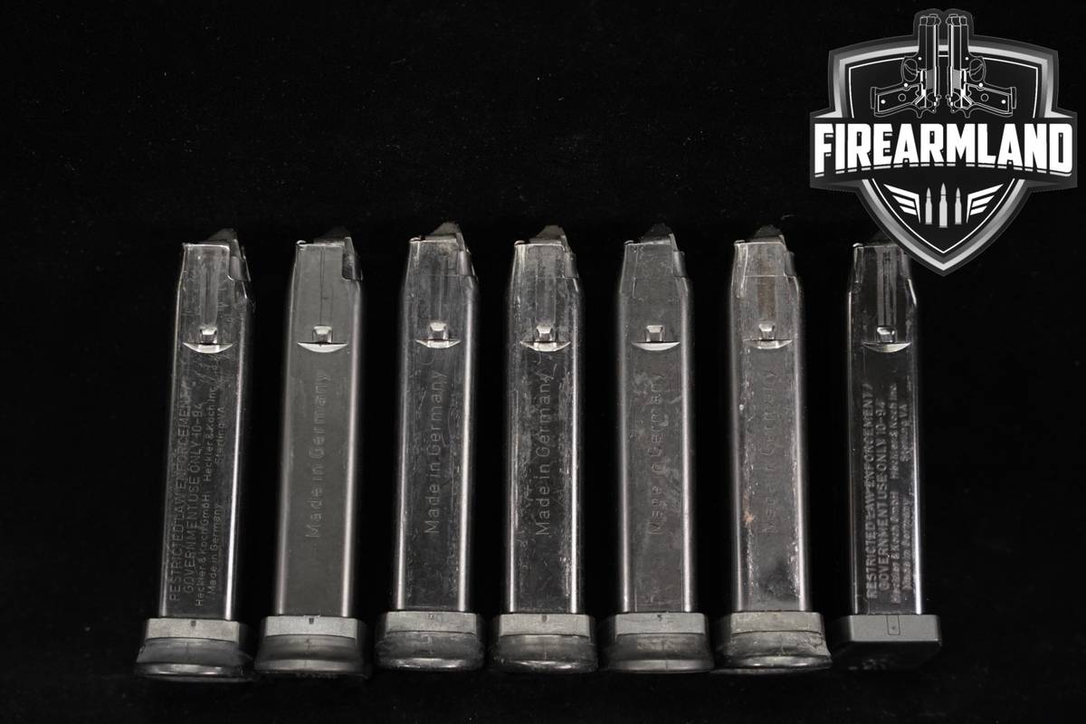 SEVEN (7) Heckler & Koch H&K P2000 12 Round Magazines .40 S&W Mags