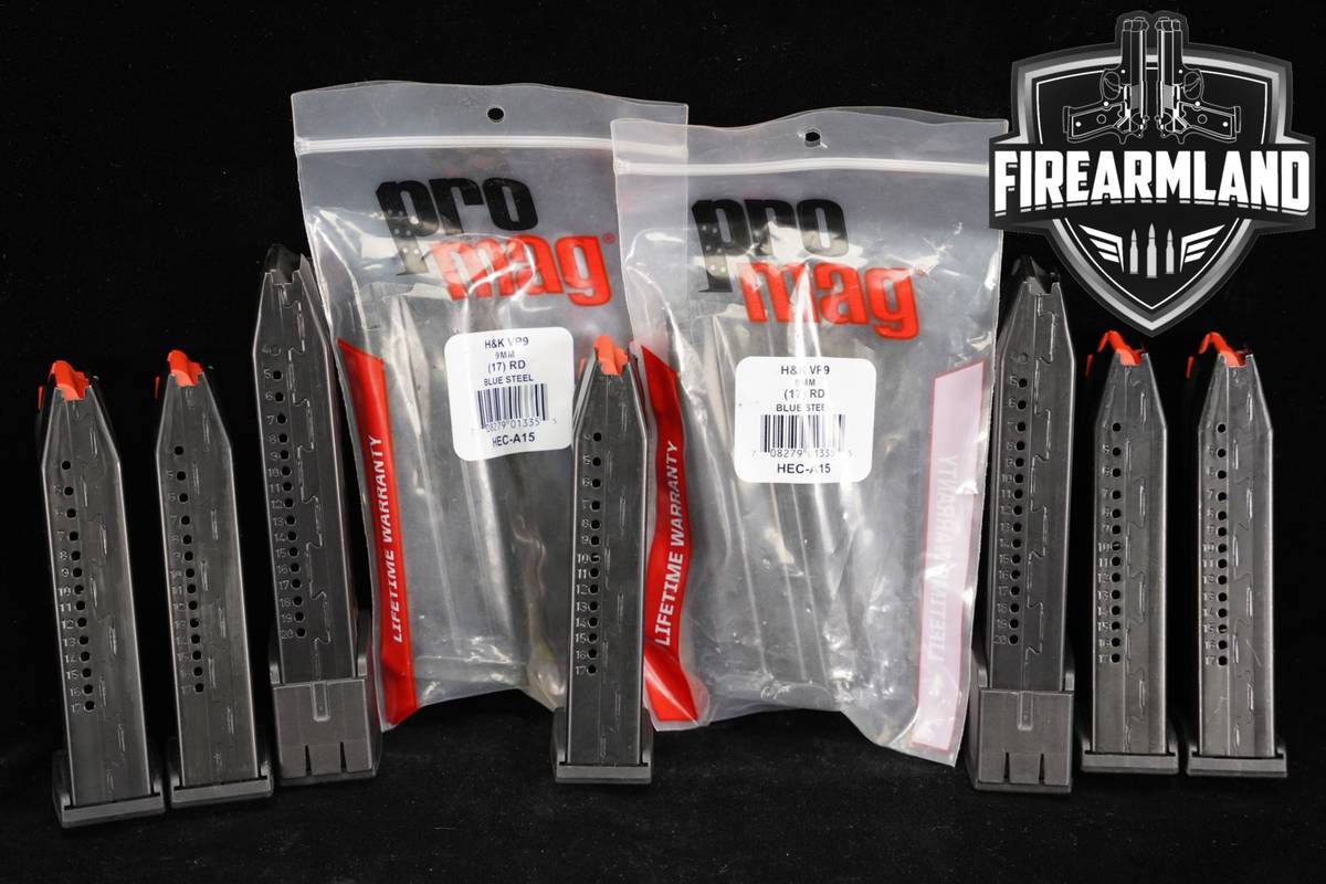 NINE 9x HK VP9 Magazines 9mm Luger SFP9 VP-9 Mags