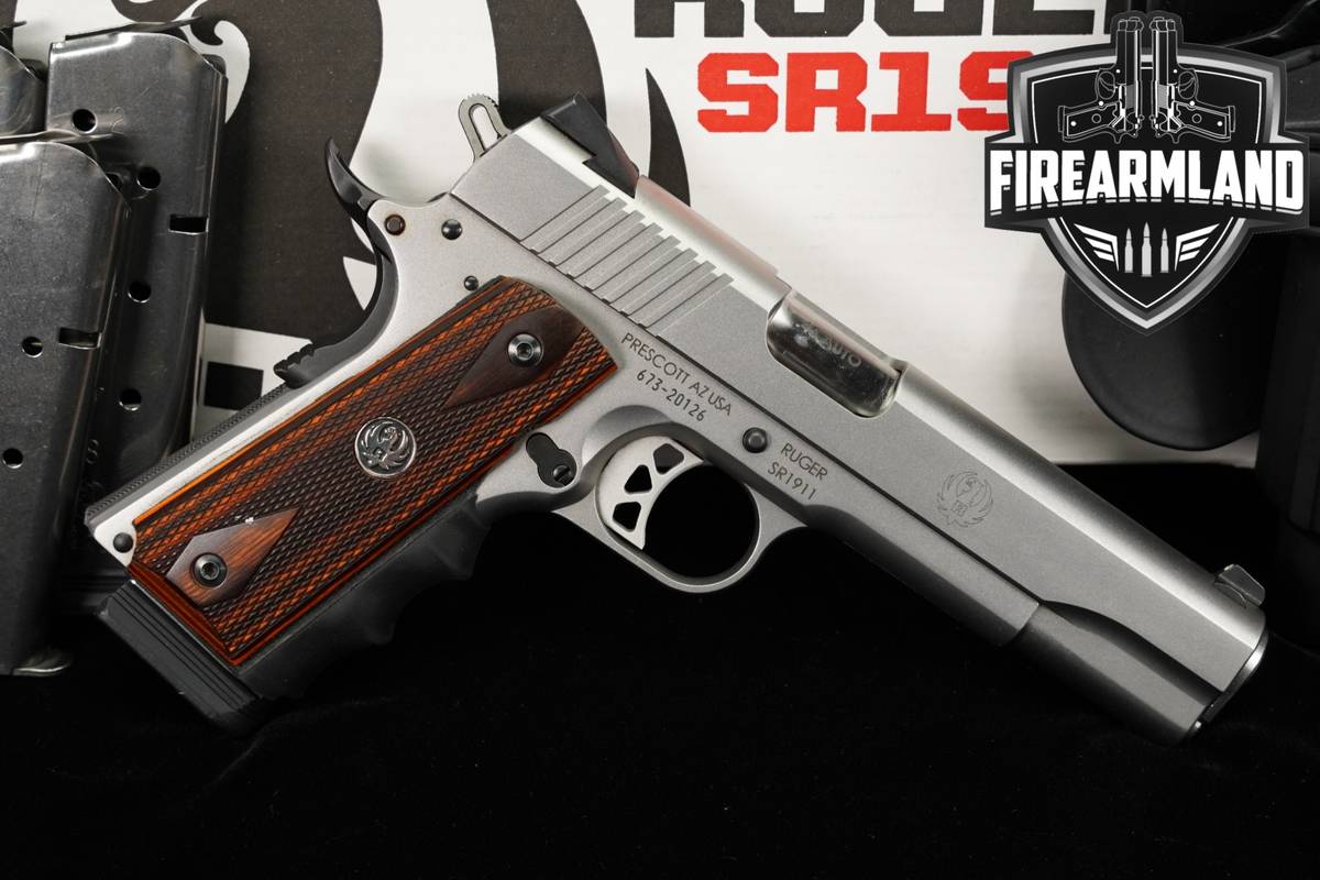 Ruger SR1911 45 ACP SR 1911 5" Stainless +4 MAGS, ORIG BOX & HOLSTER