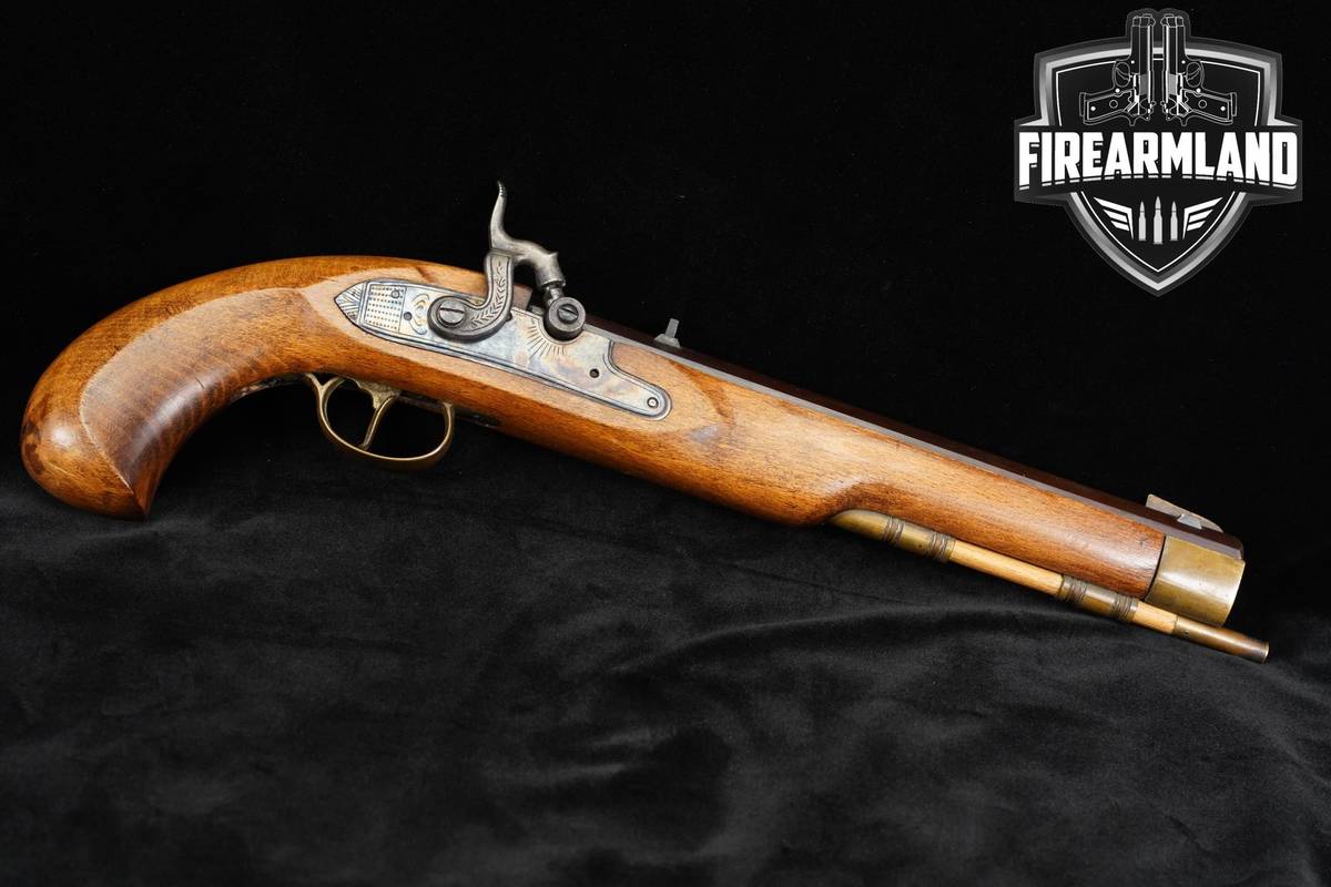 ENGRAVED CVA Kentucky Percussion Pistol 45 BPM 8.5" Blued Black Powder