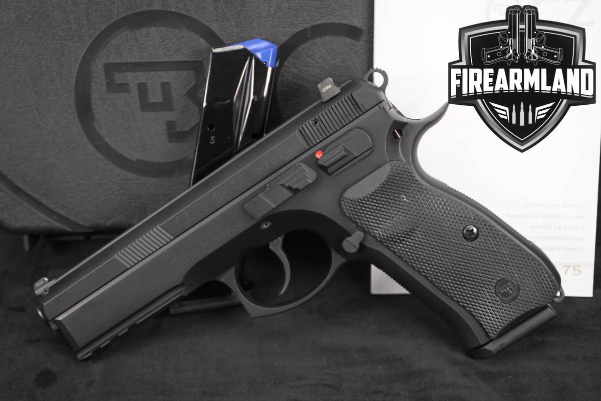 CZ 75 SP-01 9mm 4.6" Black Polycoat CZ75 SP01 +2 MAGS & ORIG CASE
