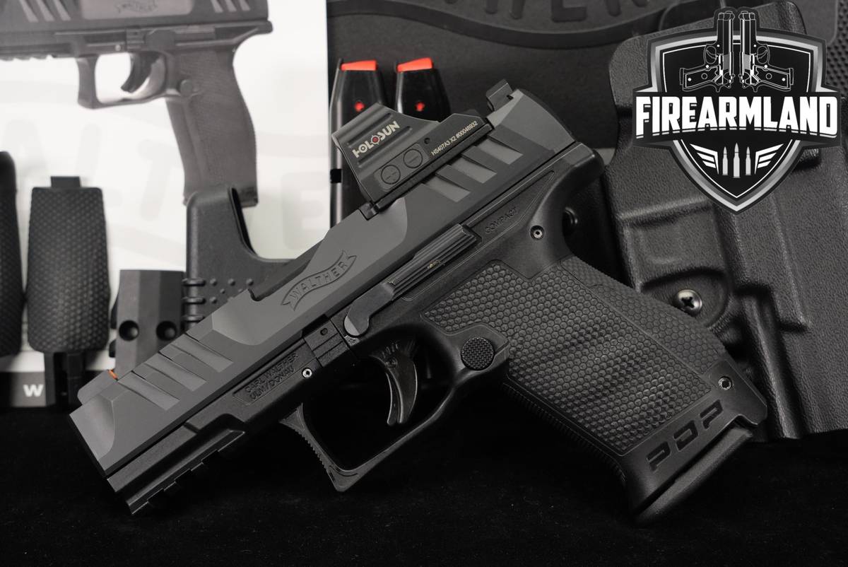 Walther PDP Compact 4" 9mm +3 MAGS, ORIG CASE, HOLOSUN OPTICS & HOLSTER