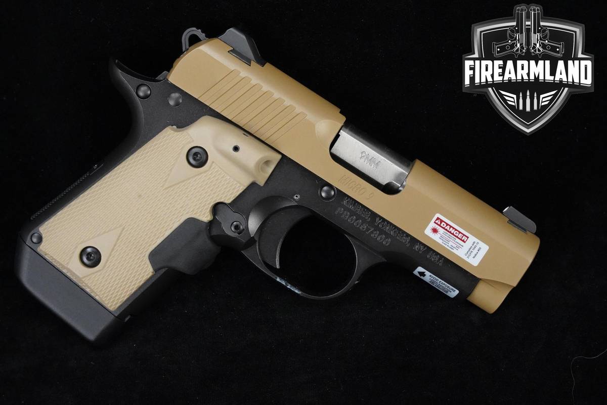 LASER-GRIP Kimber Micro 9 Desert Tan 9mm 3.15" Kimber Micro-9 OG-BOX