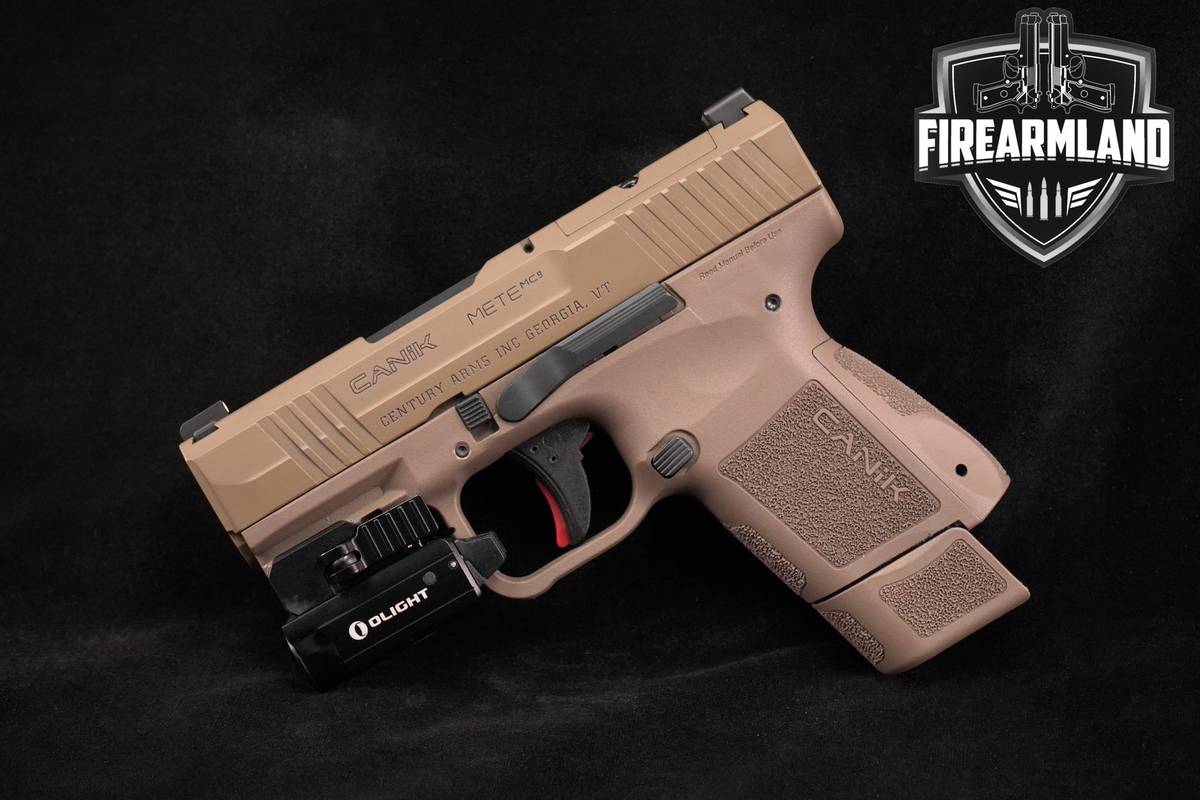 Canik METE MC9 9mm 3.18 FDE MC-9 +3 MAGS, OG CASE, HOLSTER & LIGHT