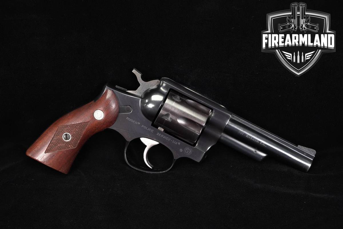 1970'S Ruger Police Service-Six 357 Magnum 4" Blued DA/SA Defense Revolver
