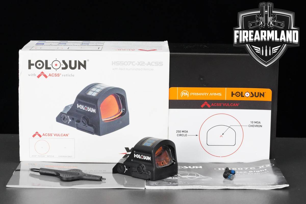 Holosun HS507C X2 ACSS 10 MOA HS507C-X2-ACSS Holosun +ORIG BOX & OPTIC