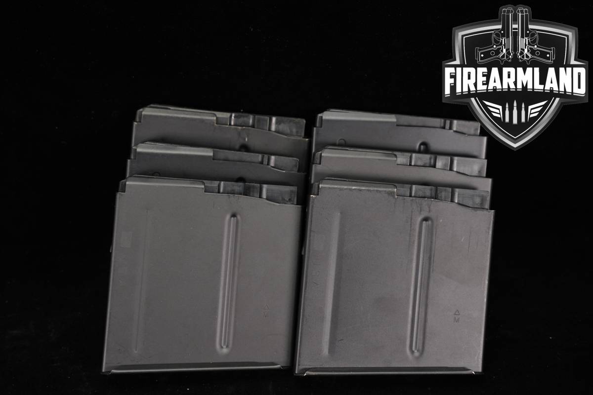 SIX (6) Accurate-Mag AICS 5-Round Magazines .338 Lapua Mags