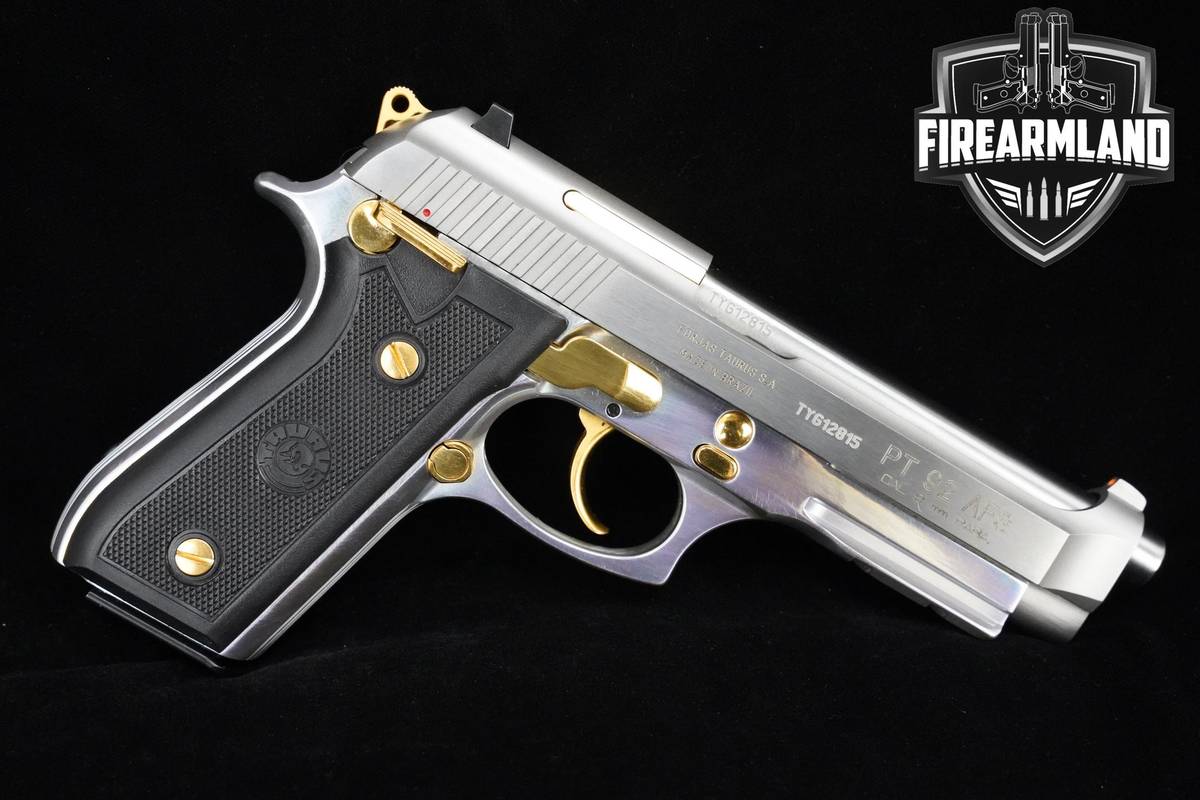 Taurus PT 92 AFS 9mm 4.9" Stainless/Gold Taurus PT92 +ORIG BOX