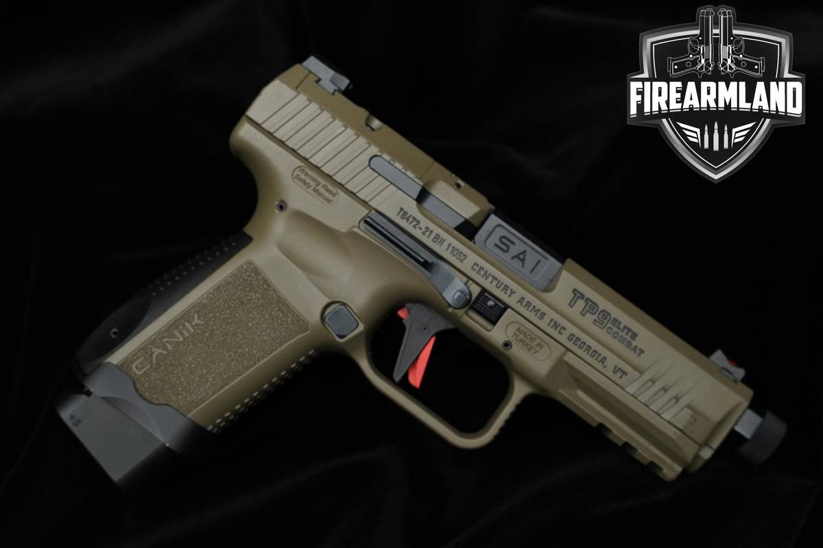 Canik TP9 Elite Combat 9mm 4.75" FDE Cerakote TP9 Canik ORIG CASE & HOLSTER