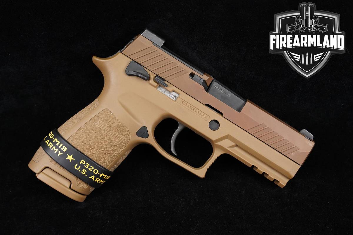 US ARMY Sig P320-M18 9mm 3.9" Coyote Tan P 320 M 18 +3 MAGS & ORIG CASE