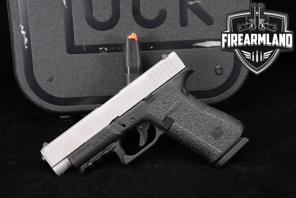Glock 48 G48 Slimline 9mm 4.17" Two-Tone Silver +2 MAGS & ORIG CASE
