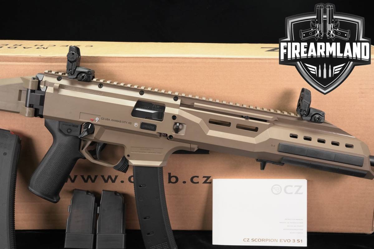 CZ Scorpion EVO 3 S1 Carbine 9mm 16" +4 MAGS, OG Box & Orig Grip