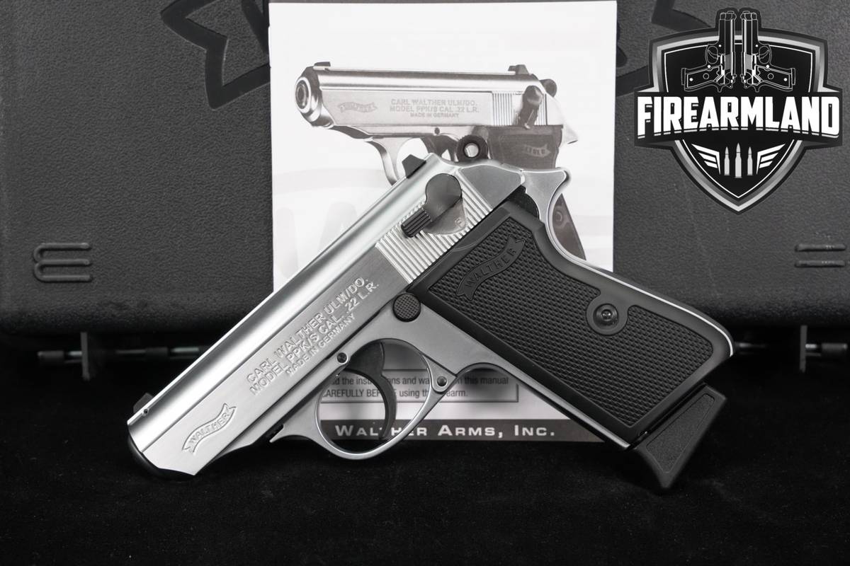 Walther Germany PPK/S 22 LR 3.3" Nickel Bond Gun PPKS PPK S +ORIG CASE