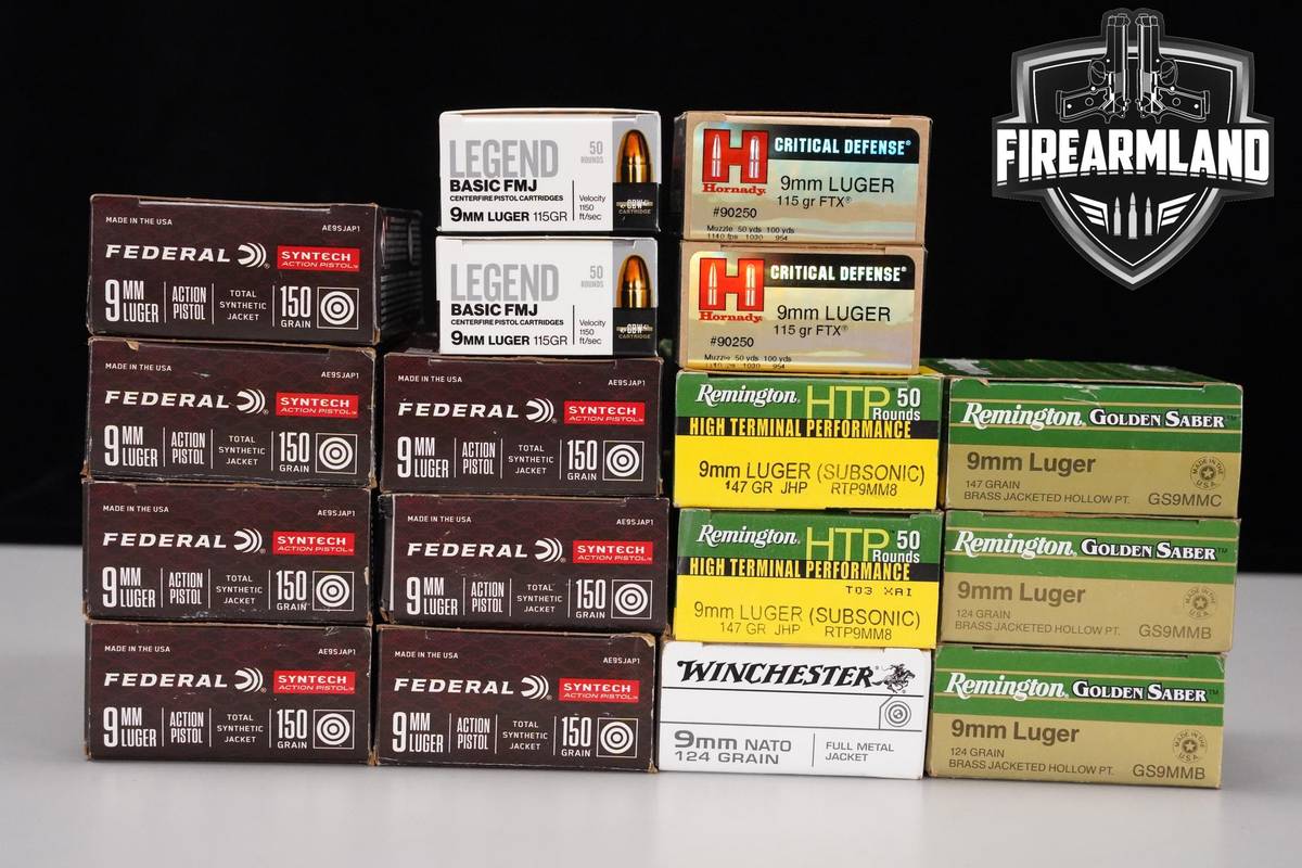 9mm Ammunition 9mm-Luger Ammo 725 ROUNDS