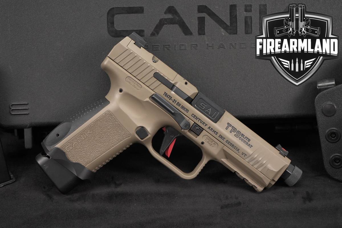 Canik TP9 Elite Combat 9mm Optics-Ready FDE TP 9 +2 MAGS, OG CASE, HOLSTER