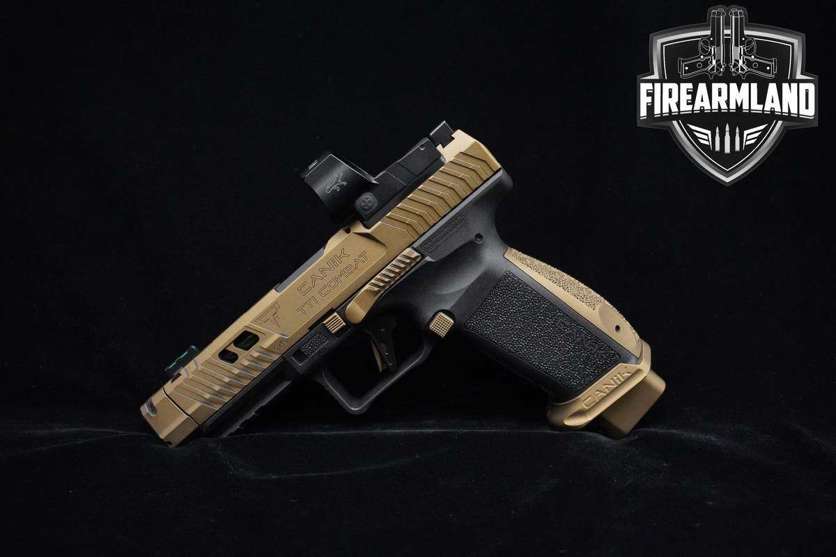 Canik TTI Combat 9mm 4.6" Two-Tone Canik 2 MAGS, ORIG CASE, OPTIC & HOLSTER