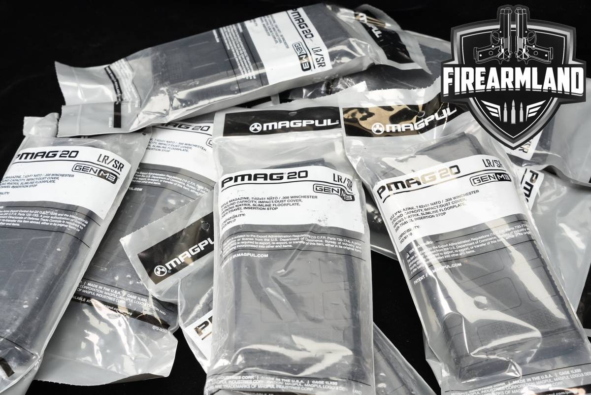EIGHT (8) Magpul AR-10 PMAG 20 Round Magazines 7.62mm NATO LR/SR AR10 Mags
