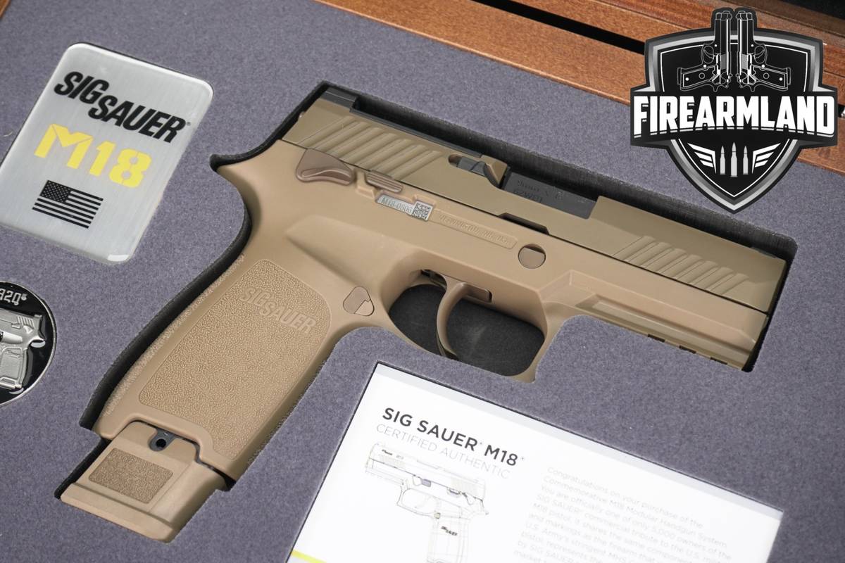 LIMITED Sig Sauer M18 COMMEMORATIVE 9mm 3.9" M 18 +3 MAGS & DISPLAY CASE