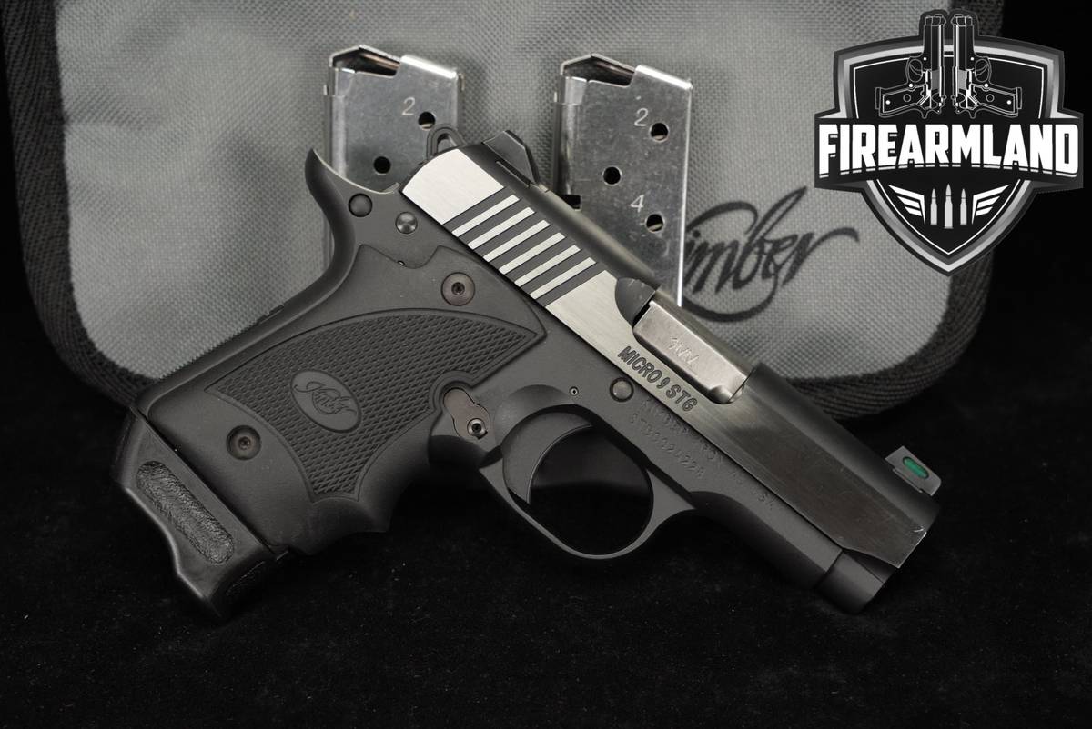 Kimber Micro 9 STG 9mm 3.15" Black & Stainless Micro9 +3 MAGS & ORIG CASE