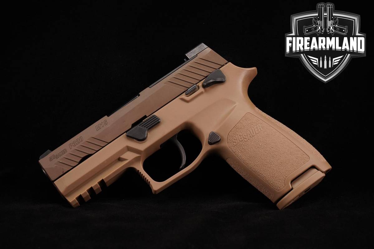 Sig Sauer P320 M18 9mm 3.9 Coyote Tan P-320 M-18 +3 MAGS & ORIG CASE