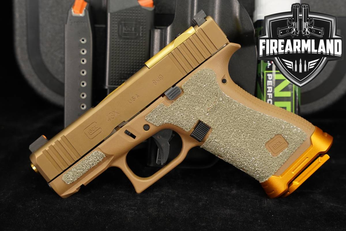UPGRADES Glock 43X MOS G43X 9mm 3.41 FDE +3 MAGS & ORIG CASE