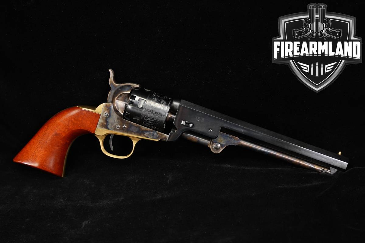 A Uberti 1851 Navy 36 Black Powder 7.5" Blued & Color Case-Hardened M1851
