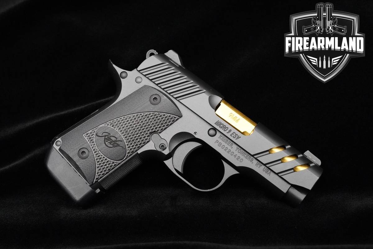 Kimber Micro 9 ESV 9mm 3.15" Kimpro II Black 1911 STAINLESS STEEL ORIG CASE
